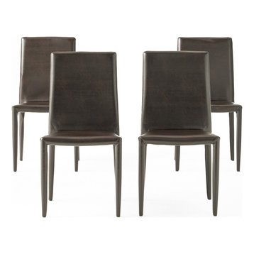 stackable faux leather dining chairs