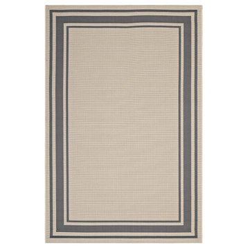 Rim Solid Border 8x10 Indoor and Outdoor Area Rug by Modway