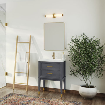 The Sintra Bathroom Vanity, Gray, 24", Single Sink, Freestanding
