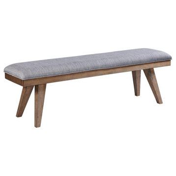 63 Bench W/Cushion In Weathered Chestnut