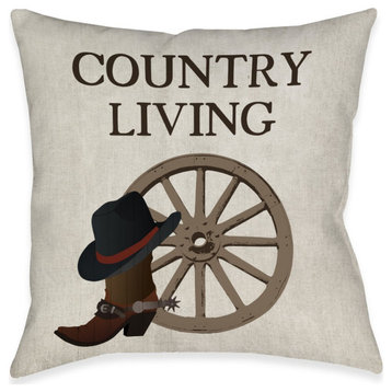 Country Living Outdoor Decorative Pillow, 18"x18"
