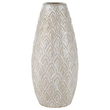 Elk Home Hollywell Small Vase, White Reactive Glaze