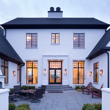 Bold Black & White Contemporary Tudor