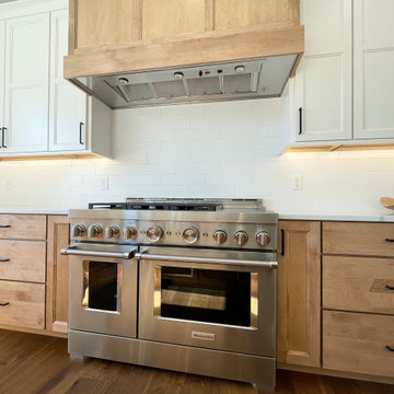 Ivory Painted and Maple Pecan Kitchen Design in Bettendorf, Iowa