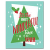 Midcentury Modern Most Wonderful Time of the Year 16x20 Canvas Wall Art