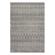 Moroccan Blythe Contemporary Area Rug, Dark Gray, 9'x12'