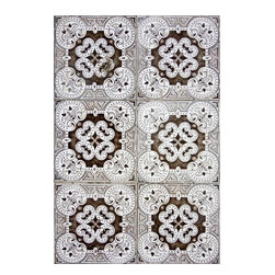 ArtisticHomeowner.com - Brown and White Pattern Tile Wallpaper - Wallpaper