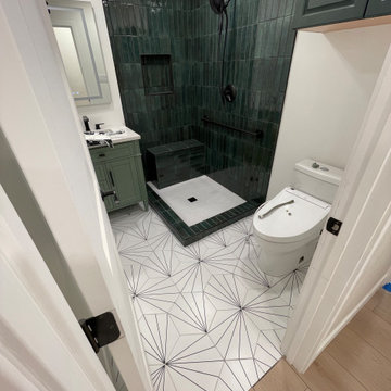 Refreshing Greens and Stylish Tiles