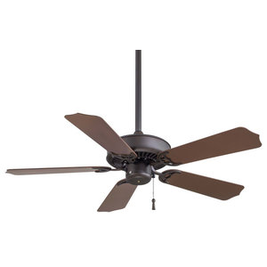 Minka Aire Rainman 1 Light Brushed Nickel Wet Outdoor Fan Beach Style Ceiling Fans By We Got Lites Houzz