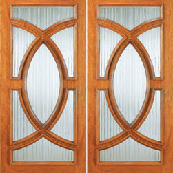 Exterior Mahogany Single Door, Radius Lite with Casting Glass - Front Doors