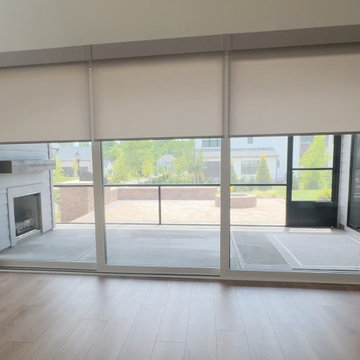 Hoe to cover a 15' slider door for privacy