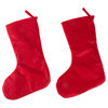 DII Modern Fabric Santa's Holiday Stocking, Red/White, Set of 2
