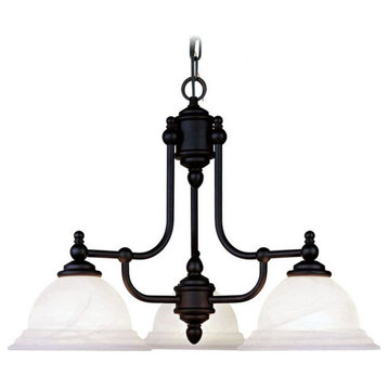 Livex Lighting 4253-04 North Port - 3 Light Chandelier - 24 Inches wide by 18 In