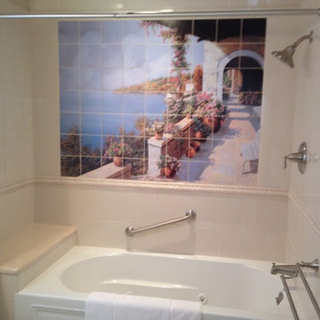 Italian Coast Decorative Bathroom Tile Mural