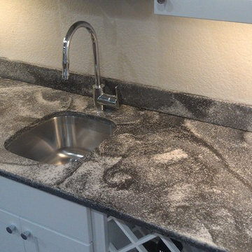 Travina Glass counter top by Marble Works
