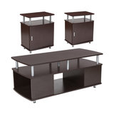 Baxton Studio Prescott Modern Table And Stool Set With Hidden Flash Furniture Markham 3 Piece Occasional Table Set