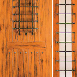 Door with One Sidelite Front Prehung Knotty Alder,, Speakeasy - Front Doors