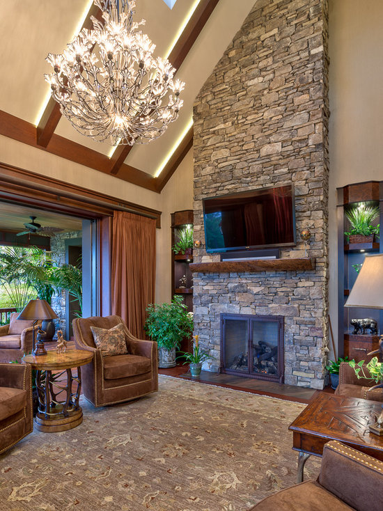  Stone  Fireplace  And Tv  Houzz