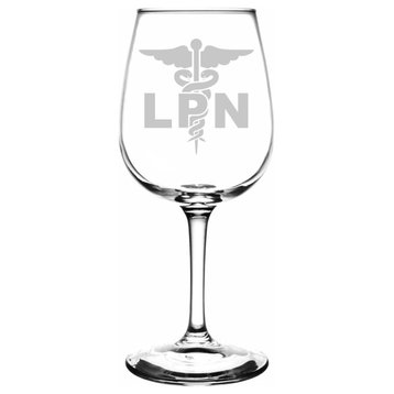 Licensed Practical Nurse, Caduceus Lpnall Purpose 12.75oz. Libbey Wine Glass