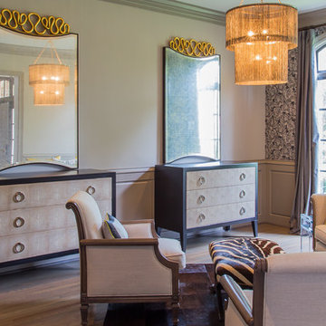 Dramatic Cobalt & Gold | Memorial Home Renovation | Houston, TX | 2016