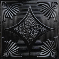 201 Faux Tin Ceiling Tile 24x24 - Black - Ceiling Tile