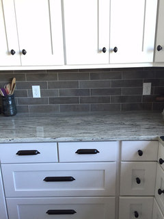 Which gray grout should I use in a white kitchen?