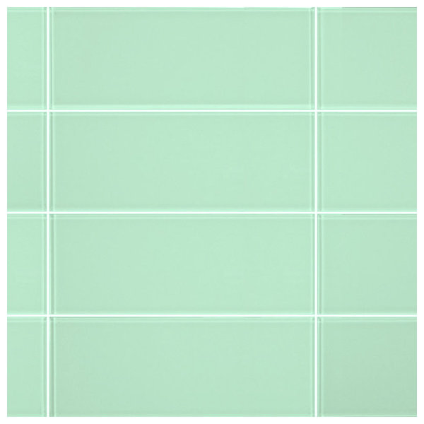 Light Green Marble Tile Migrant Resource Network 3 X8 Light Green Gl Subway Tiles Set Of 6 Contemporary Wall
