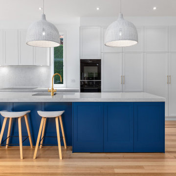 Entertainer’s Kitchen with Coastal Style Influences