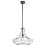 Kichler Lighting - Kichler Lighting 42329OZCS Everly - 19" One Light Pendant - The design of this 1 light pendant from Everly collection is based on decorative blown glass containers. It features clear seedy glass and is made memorable with the use of vintage squirrel cage filament lamps. Contemporary or traditional, this pendant can be used singularly or in multiples to elevate every room.* Number of Bulbs: *Wattage: * BulbType: * Bulb Included: No
