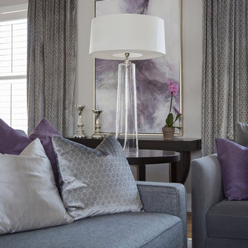 Lilac and Grey Living Room
