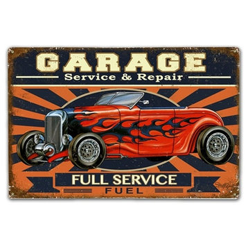 Garage Service, Vintage, Classic Metal Sign