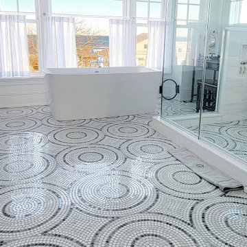 Bathroom Floor Pennyround Mosaic Tile