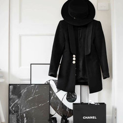 The Black Marble and Ampersand Marble (blanc) - Prints And Posters