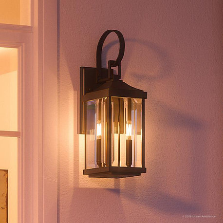 Luxury Colonial Outdoor Wall Light, 7, Olde Bronze Finish