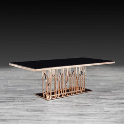 Lorensia Dining Table - Rose Gold Lorensia Collection - Dining Tables
