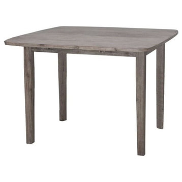 Bowery Hill Farmhouse Wood Dining Table in Barnwood Wire-Brush Brown