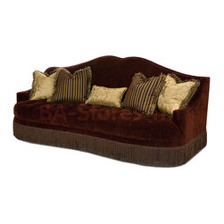 "Michael Amini" Eggplant Button-Tufted Sofa, Imperial Court Collection - Sofas