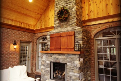 Inspiration for a rustic sunroom remodel in Charlotte