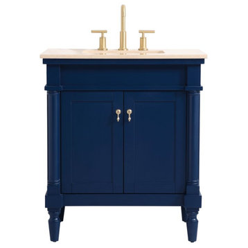 Lily 30" Single Bathroom Vanity, Blue
