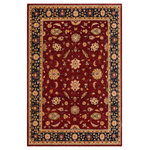 Bareens Designer Rugs - Boho Chic Ziegler Jan Red Blue Hand-Knotted Wool Rug - 9'1'' x 11'9'' - Enhance the ambiance of your home with this magnificent Persian-influenced Turkish hand-knotted rug made by skilled artisans capable of creating the most exceptional vegetable dyes and hand-spun wool. This exquisite handmade rug is a one-of-a-kind Peshawar Kafkaz, otherwise identified as Chobi, Chobi Peshawar, Oushak, or Ziegler rug. These handmade rugs are crafted in Pakistan utilizing superior-quality wool imported from Australia, New Zealand, and Korea in two types of weaves: the Persian weave and the Mori weave. This rug is meticulously crafted by hand using the finest natural vegetable dyes extracted from local plants. The artisans use a blend of hand-spun local and fine merino wool, resulting in a rug with a compelling texture, higher lanolin content, and longer staple. The artisans occasionally incorporate natural or artificial silk into the pile to enhance specific motifs. The finished product is an awe-inspiring execution of flawless design and an understated palette that exudes elegance.