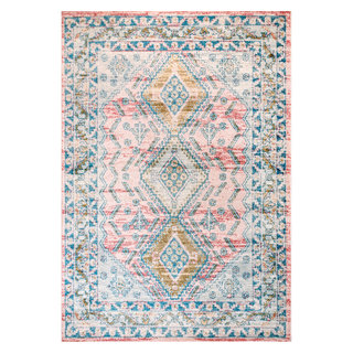 Hattie Scatter Rug Floral Patterned in 100% Cotton