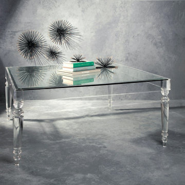 Modern Coffee Tables with Lucite Acrylic Legs