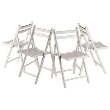 Robin Folding Chairs, Set of 4, White