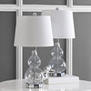 Safavieh Brisor Table Lamp Set of 2 Clear/Chrome