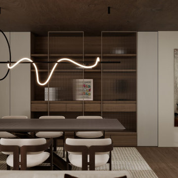 Zeitlose Farbpalette: Creme, Weiß, Schwarz und Naturholz