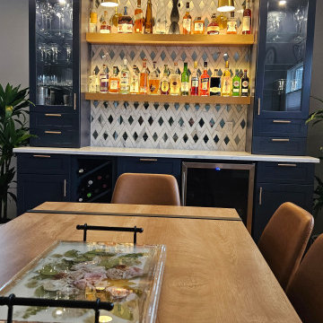 Blue Bar & Entryway Storage