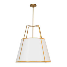 Dainolite TRA-3P-GLD-WH Trapazoid - Three Light Pendant