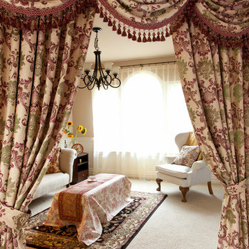 Valance curtains with swags and tails by celuce.com