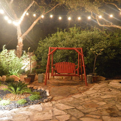 Example of a small asian home design design in Austin
