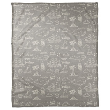 Sea Grayy 50x60 Throw Blanket